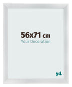 Photo Frame 56x71cm Silver Black Swept MDF Pisa Front Size | Yourdecoration.com