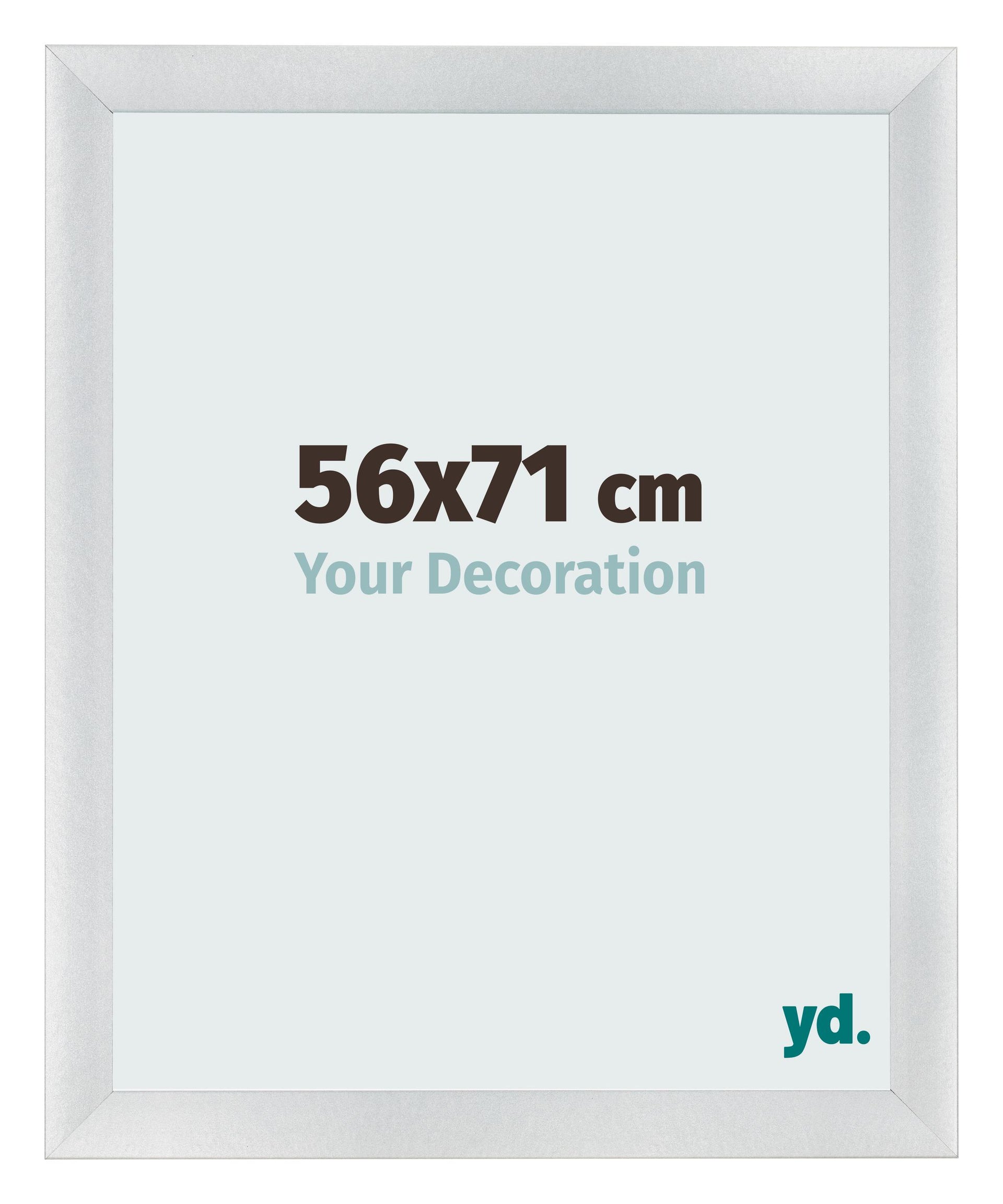 Photo Frame 56x71cm Silver Black Swept MDF Pisa Front Size | Yourdecoration.com