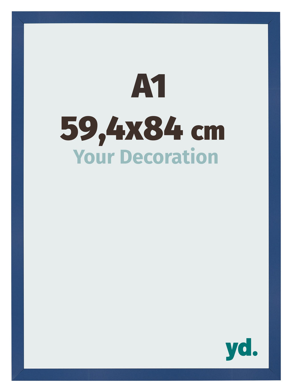 Photo Frame 59 4x84 cm A1 Dark Blue MDF Bologna Front Size | Yourdecoration.com