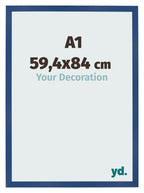 Photo Frame 59 4x84 cm A1 Dark Blue MDF Bologna Front Size | Yourdecoration.com