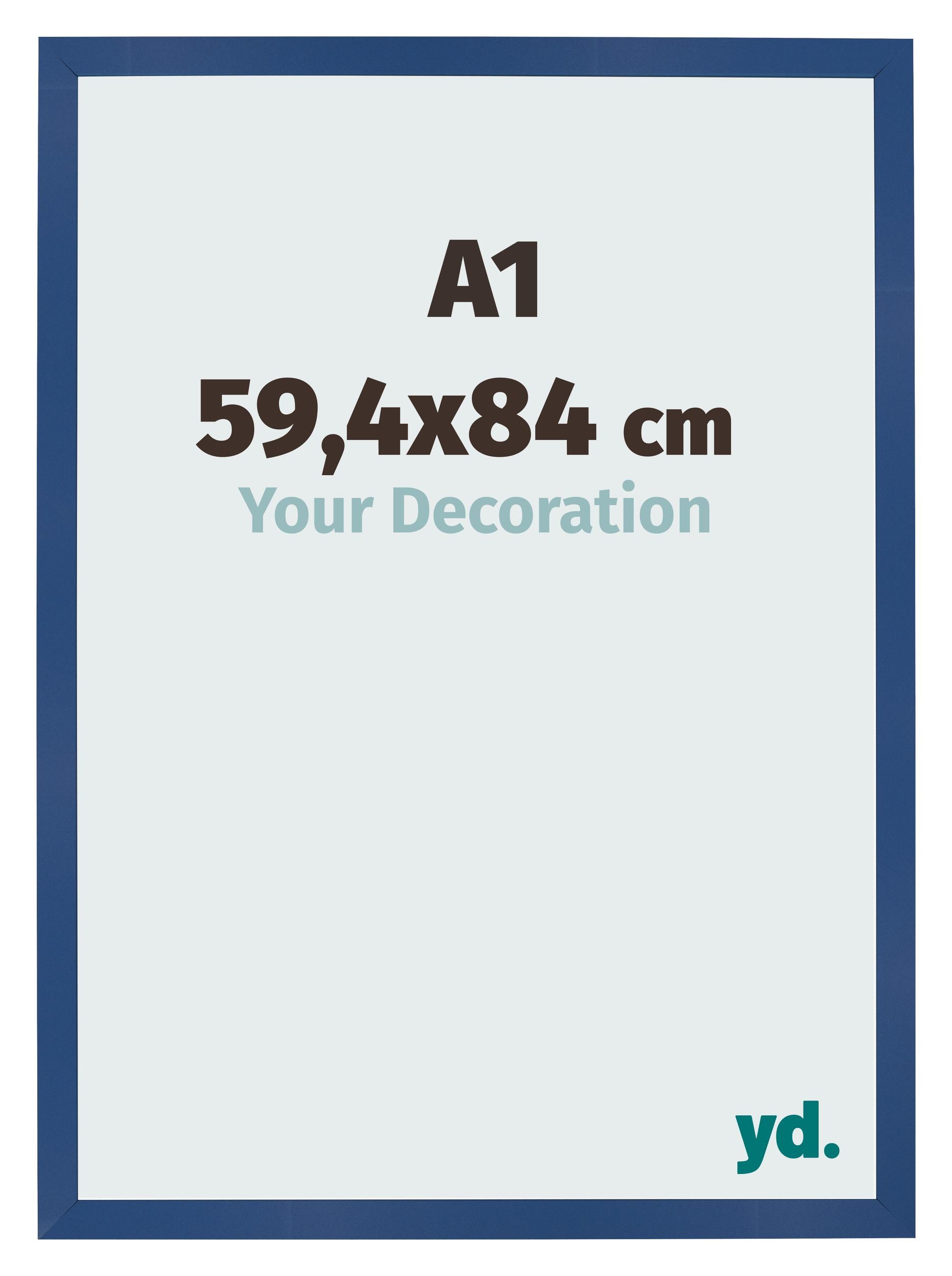 Photo Frame 59 4x84 cm A1 Dark Blue MDF Bologna Front Size | Yourdecoration.com