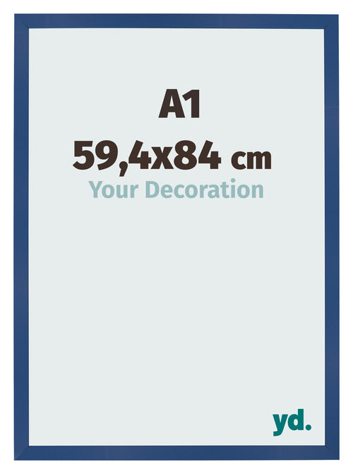 Photo Frame 59 4x84 cm A1 Dark Blue MDF Bologna Front Size | Yourdecoration.com