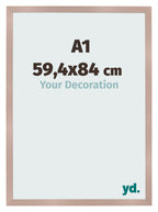 Photo Frame 59 4x84 cm A1 Dusty Pink MDF Bologna Front Size | Yourdecoration.com
