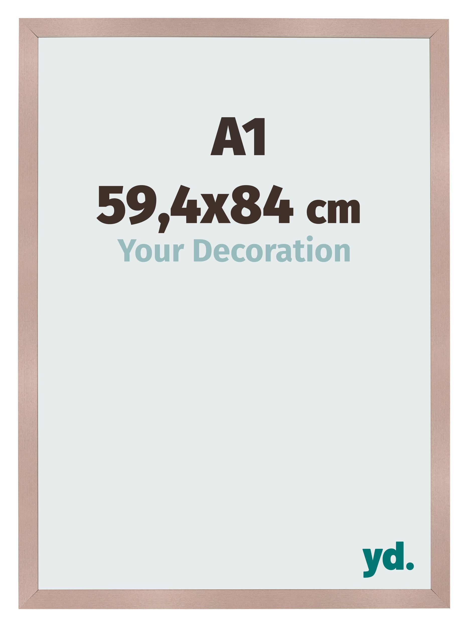 Photo Frame 59 4x84 cm A1 Dusty Pink MDF Bologna Front Size | Yourdecoration.com