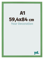 Photo Frame 59 4x84 cm A1 Green MDF Bologna Front Size | Yourdecoration.com