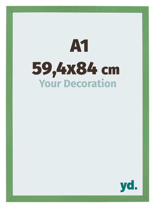 Photo Frame 59 4x84 cm A1 Green MDF Bologna Front Size | Yourdecoration.com