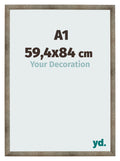 Photo Frame 59 4x84 cm A1 Metal Vintage MDF Bologna Front Size | Yourdecoration.com