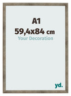 Photo Frame 59 4x84 cm A1 Metal Vintage MDF Bologna Front Size | Yourdecoration.com