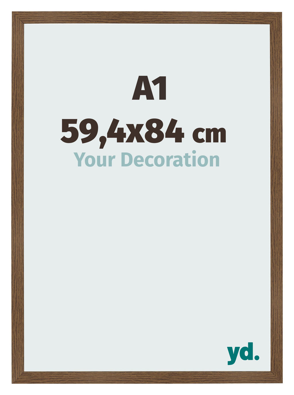 Photo Frame 59 4x84 cm A1 Oak Rustic MDF Bologna Front Size | Yourdecoration.com