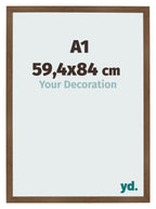 Photo Frame 59 4x84 cm A1 Oak Rustic MDF Bologna Front Size | Yourdecoration.com