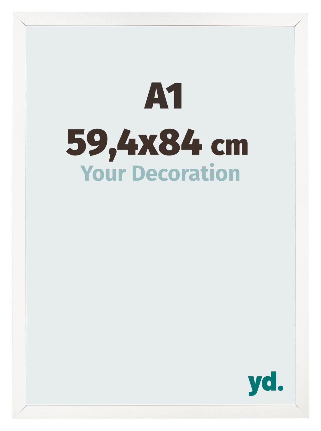 Photo Frame 59 4x84 cm A1 White High Gloss MDF Bologna Front Size | Yourdecoration.com