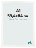 Photo Frame 59 4x84 cm A1 White High Gloss MDF Bologna Front Size | Yourdecoration.com