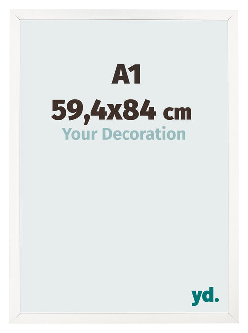 Photo Frame 59 4x84 cm A1 White High Gloss MDF Bologna Front Size | Yourdecoration.com