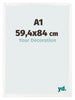 Photo Frame 59 4x84 cm A1 White High Gloss MDF Bologna Front Size | Yourdecoration.com