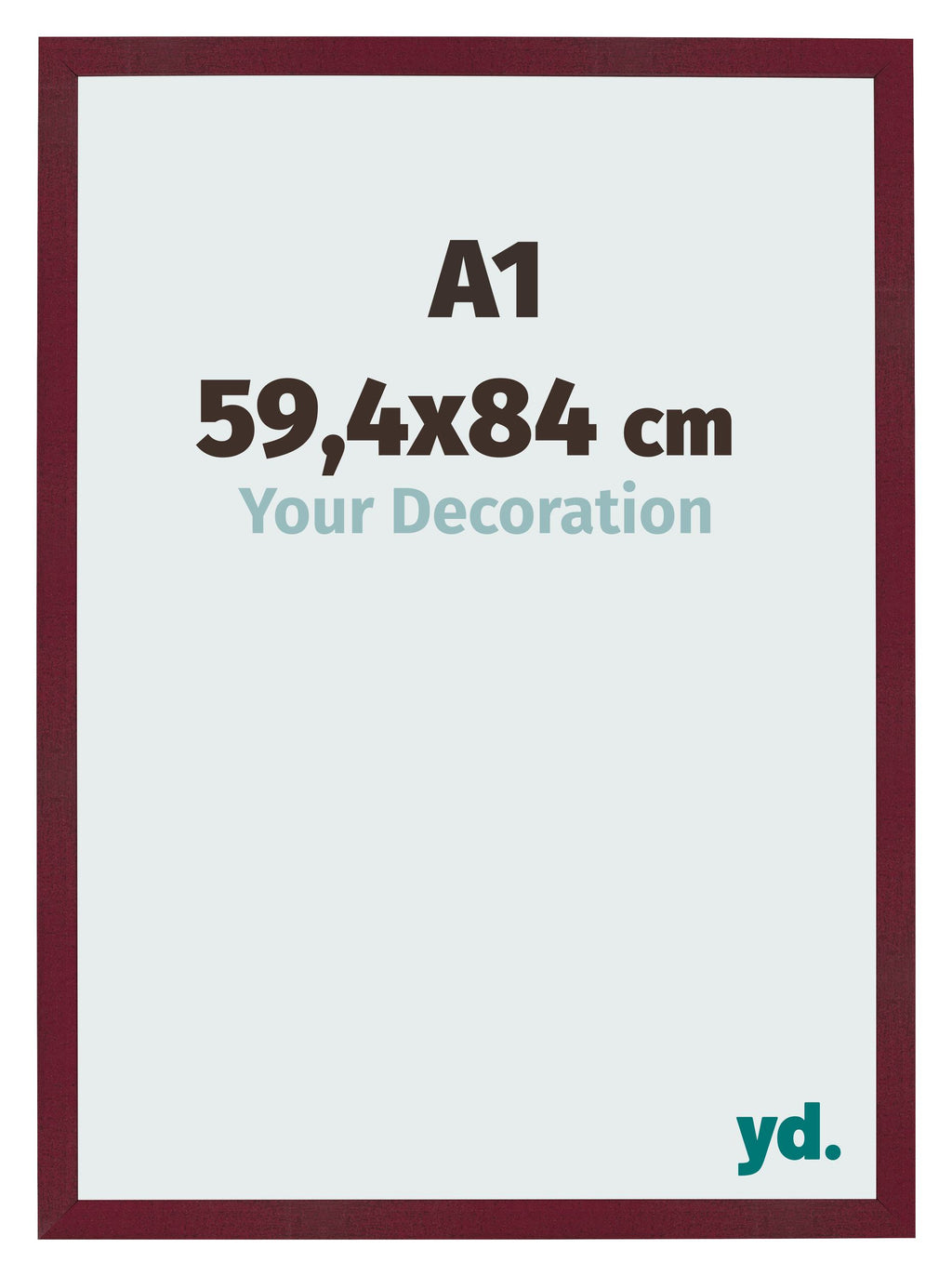 Photo Frame 59 4x84 cm A1 Wine Red Swept MDF Bologna Front Size | Yourdecoration.com