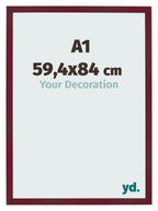 Photo Frame 59 4x84 cm A1 Wine Red Swept MDF Bologna Front Size | Yourdecoration.com
