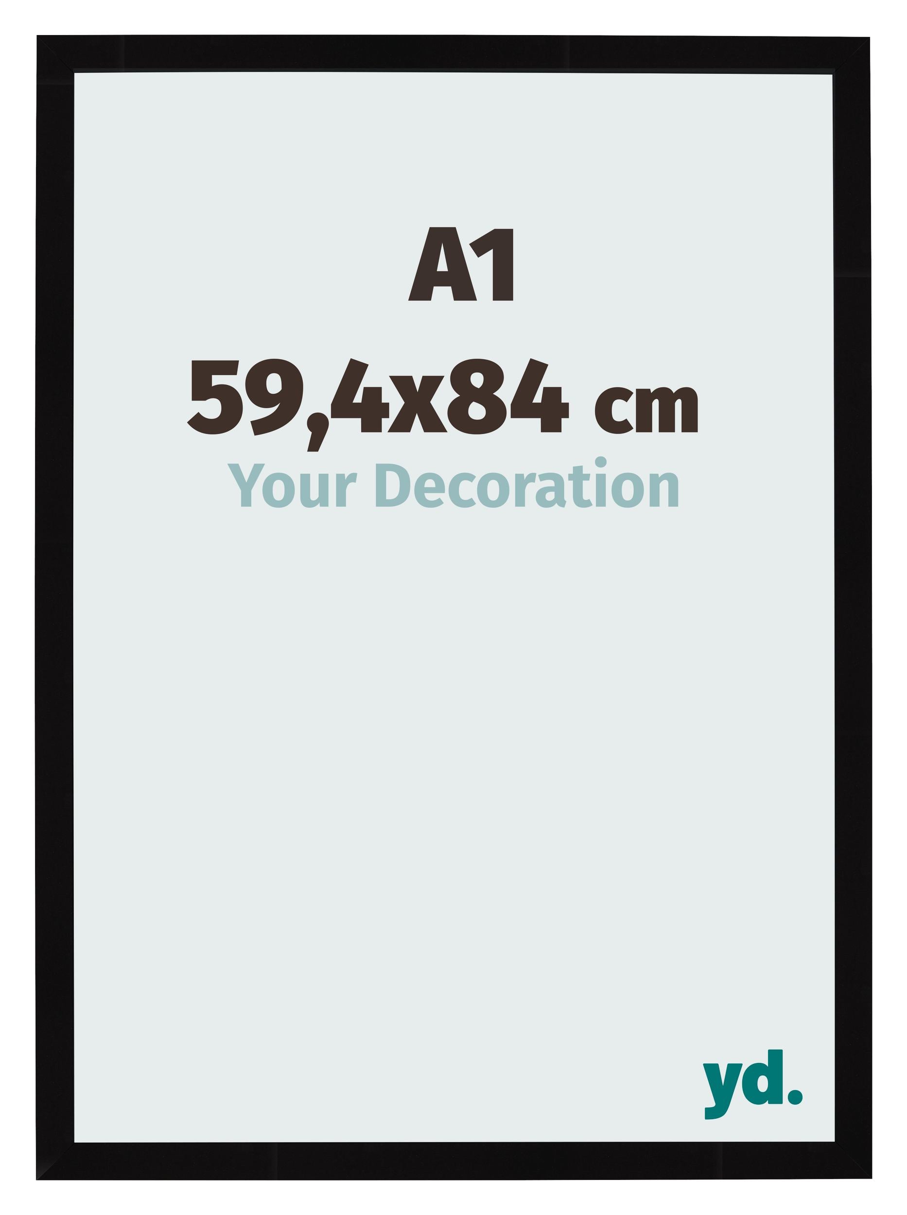 Photo Frame 59 4x84cm A1 Black High Gloss MDF Bologna Front Size | Yourdecoration.com