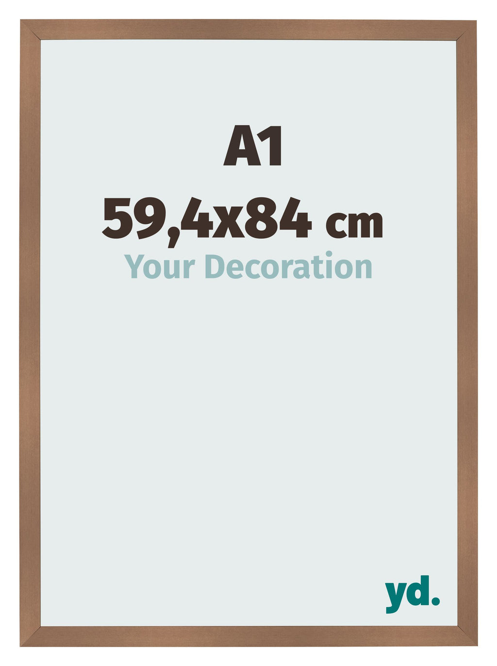 Photo Frame 59 4x84cm A1 Copper Design MDF Bologna Front Size | Yourdecoration.com