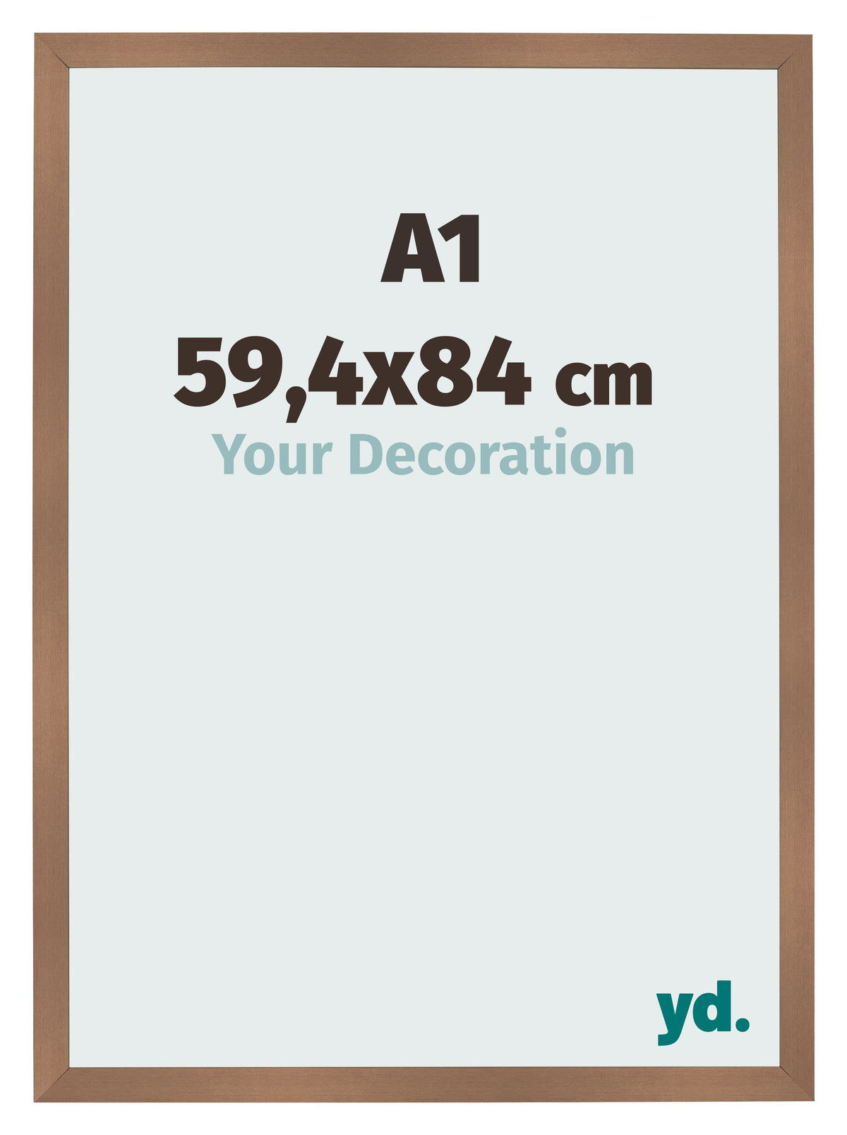 Photo Frame 59 4x84cm A1 Copper Design MDF Bologna Front Size | Yourdecoration.com
