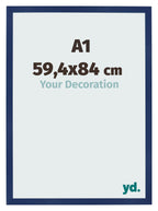 Photo Frame 59 4x84cm A1 Dark Blue Swept MDF Bologna Front Size | Yourdecoration.com