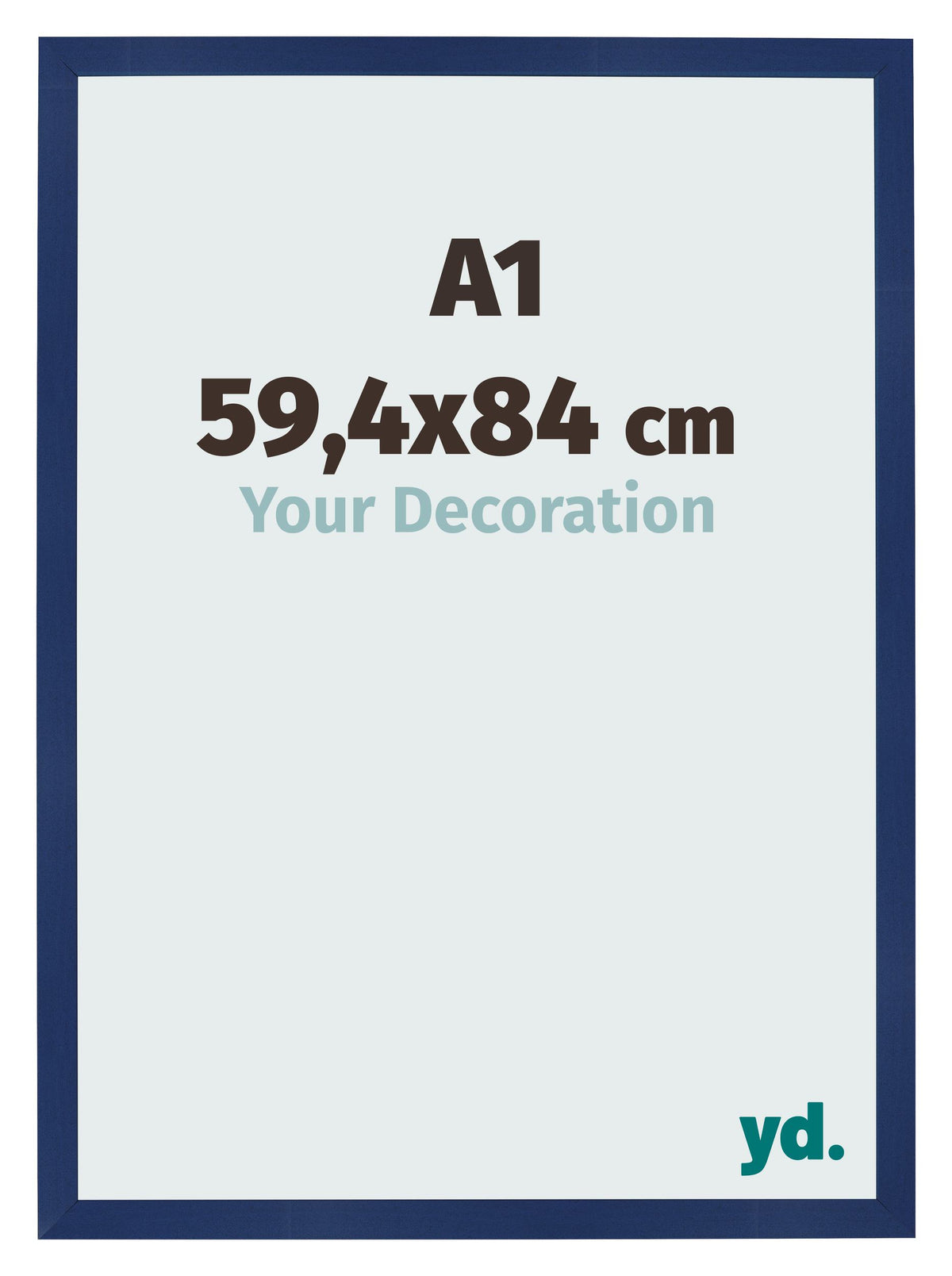 Photo Frame 59 4x84cm A1 Dark Blue Swept MDF Bologna Front Size | Yourdecoration.com