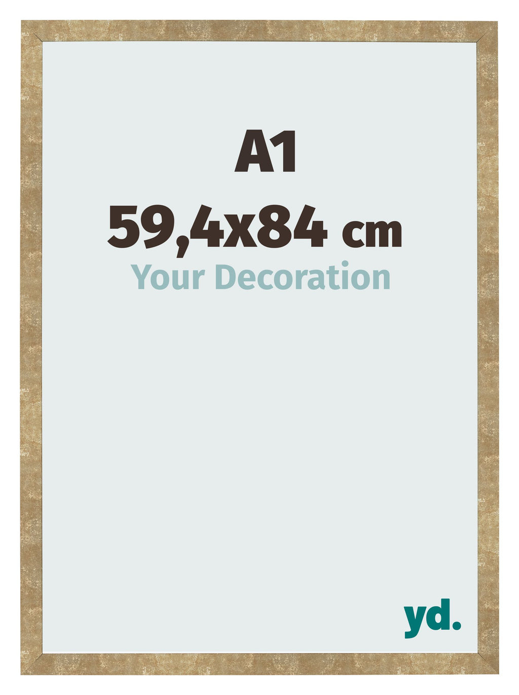 Photo Frame 59 4x84cm A1 Gold Antique MDF Bologna Front Size | Yourdecoration.com