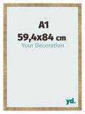 Photo Frame 59 4x84cm A1 Gold Antique MDF Bologna Front Size | Yourdecoration.com