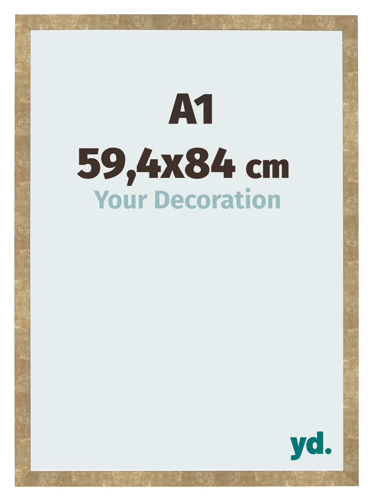 Photo Frame 59 4x84cm A1 Gold Antique MDF Bologna Front Size | Yourdecoration.com