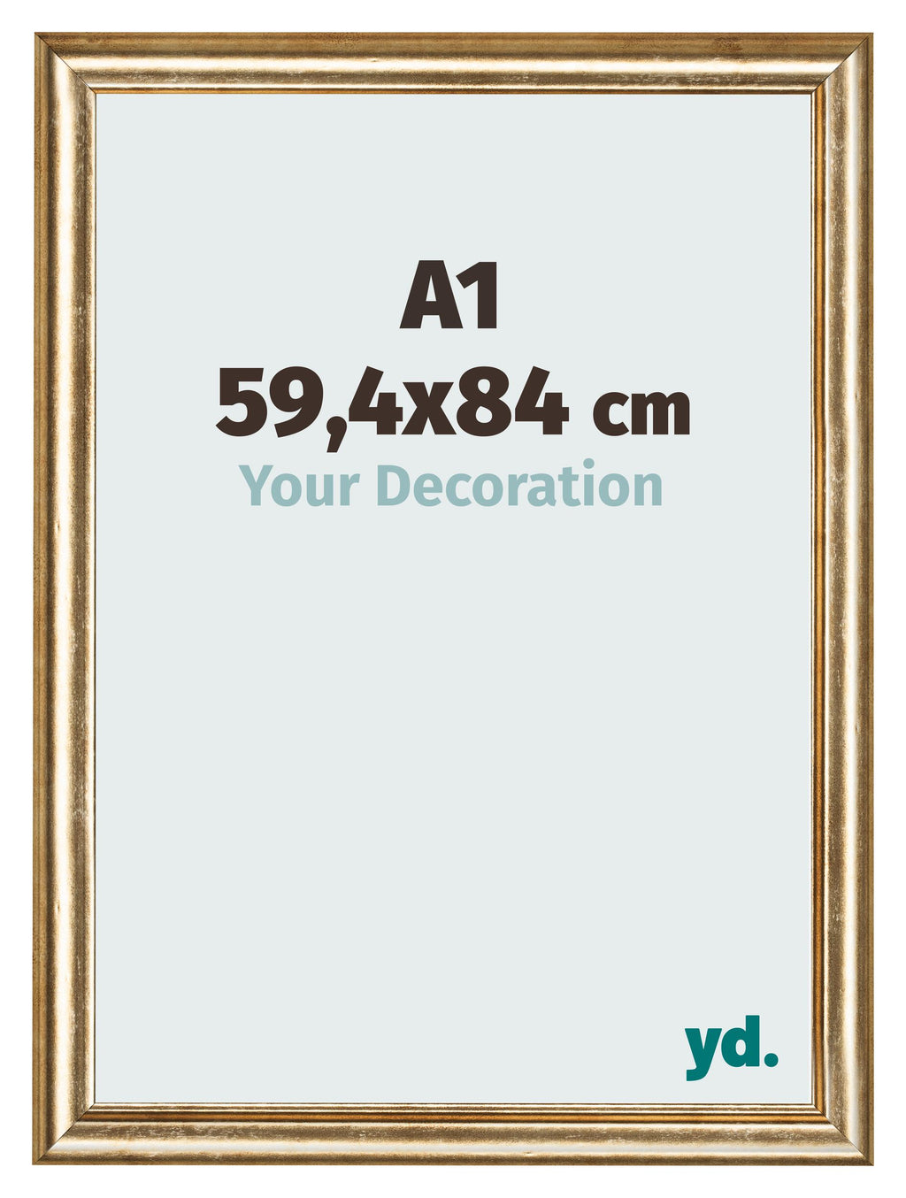 Photo Frame 59 4x84cm A1 Gold Antique MDF Lazio Front Size | Yourdecoration.com