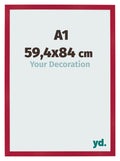 Photo Frame 59 4x84cm A1 Red MDF Bologna Front Size | Yourdecoration.com