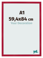 Photo Frame 59 4x84cm A1 Red MDF Bologna Front Size | Yourdecoration.com