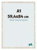 Photo Frame 59 4x84cm A1 White Vintage MDF Bologna Front Size | Yourdecoration.com