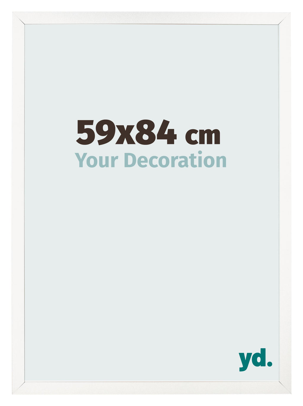 Photo Frame 59x84 cm White High Gloss MDF Bologna Front Size | Yourdecoration.com