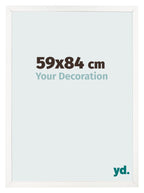 Photo Frame 59x84 cm White High Gloss MDF Bologna Front Size | Yourdecoration.com