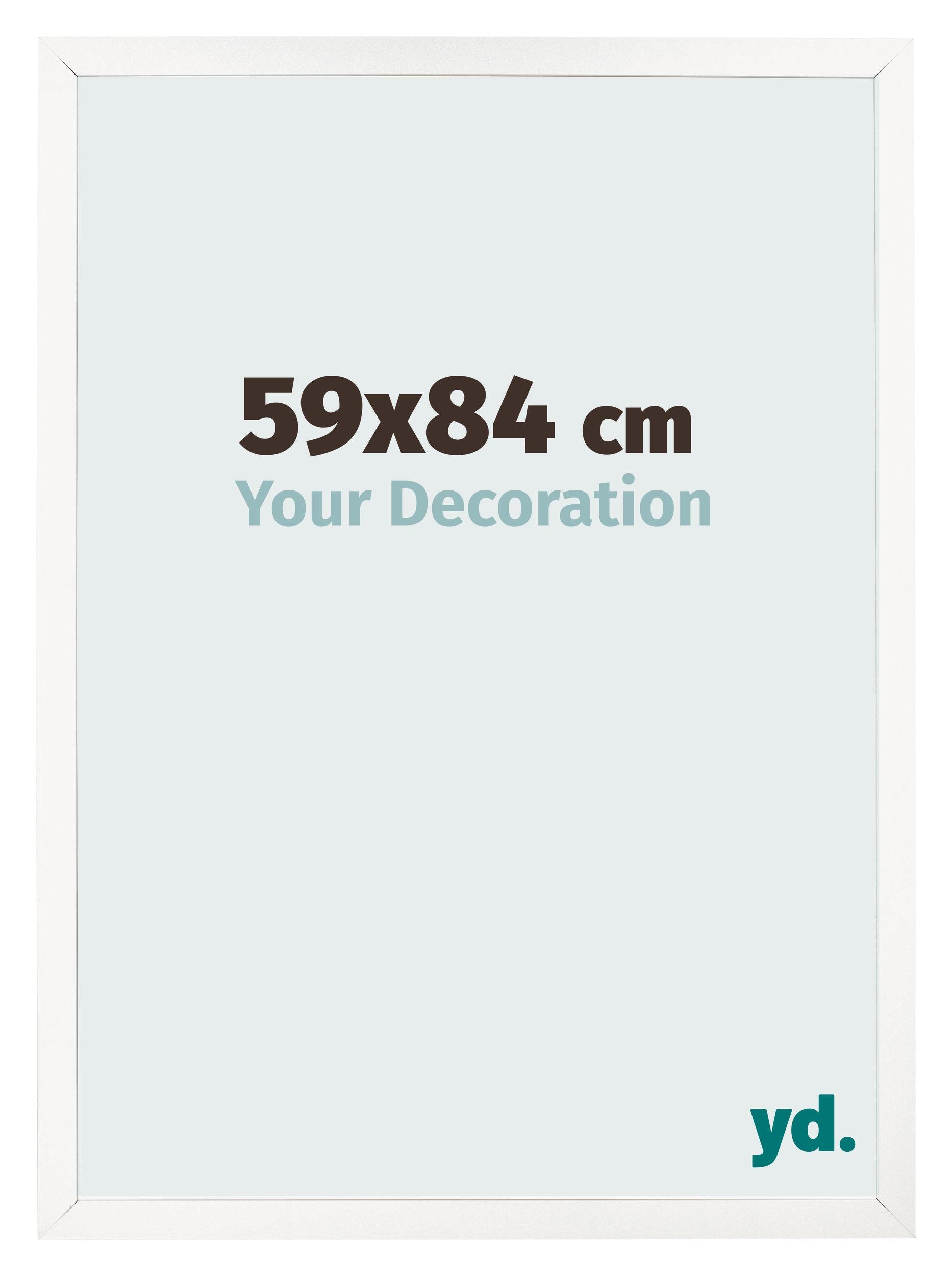 Photo Frame 59x84 cm White High Gloss MDF Bologna Front Size | Yourdecoration.com