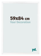 Photo Frame 59x84 cm White Matte MDF Bologna Front Size | Yourdecoration.com