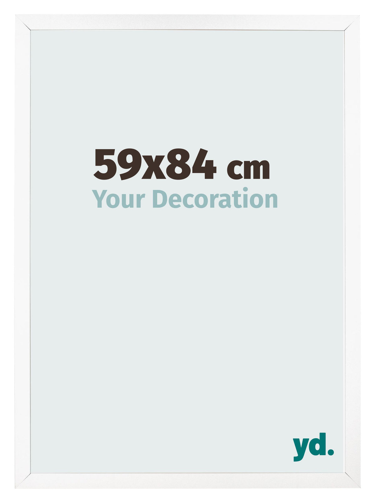 Photo Frame 59x84 cm White Matte MDF Bologna Front Size | Yourdecoration.com