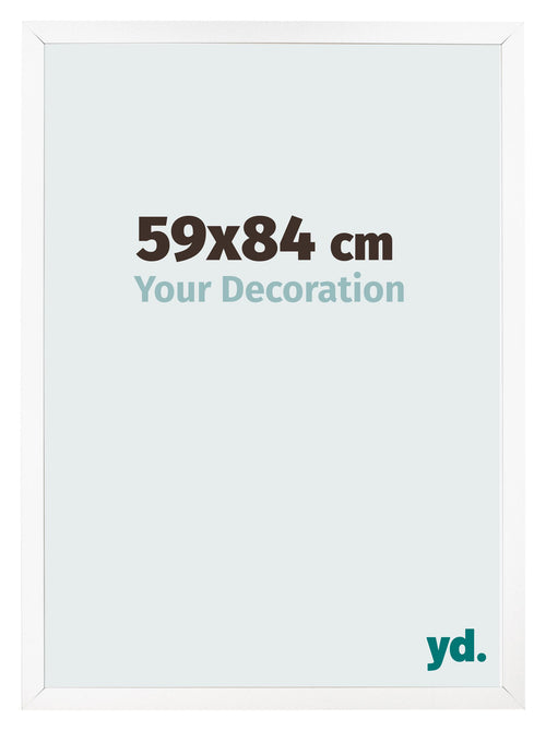Photo Frame 59x84 cm White Matte MDF Bologna Front Size | Yourdecoration.com