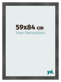 Photo Frame 59x84cm Black Silver Polished MDF Pisa Front Size | Yourdecoration.com