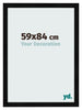 Photo Frame 59x84cm Black Silver Polished MDF Pisa Front Size | Yourdecoration.com