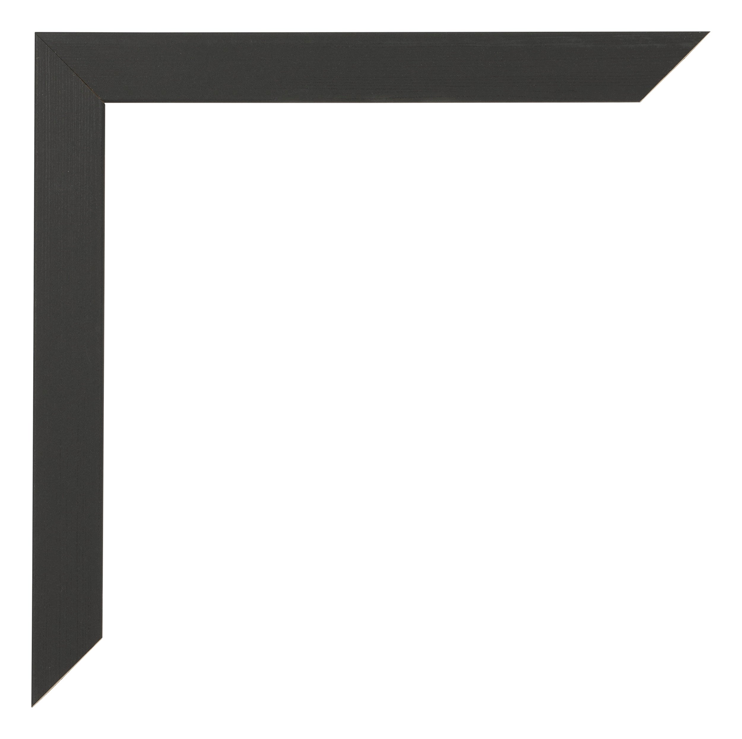 Photo Frame 59x84cm Black Woodgrain MDF Bologna Detail Corner | Yourdecoration.com
