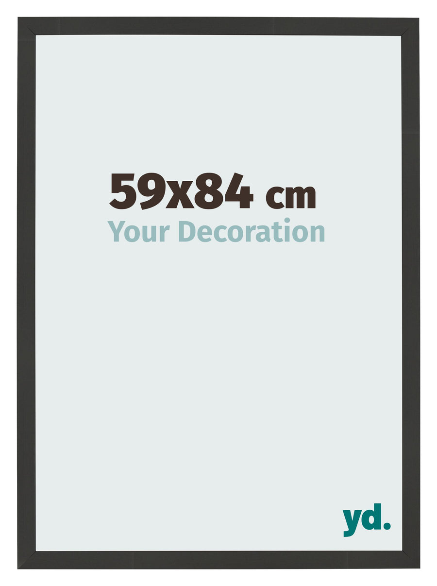 Photo Frame 59x84cm Black Woodgrain MDF Bologna Front Size | Yourdecoration.com
