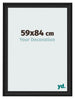 Photo Frame 59x84cm Black Woodgrain MDF Lazio Front Size | Yourdecoration.com