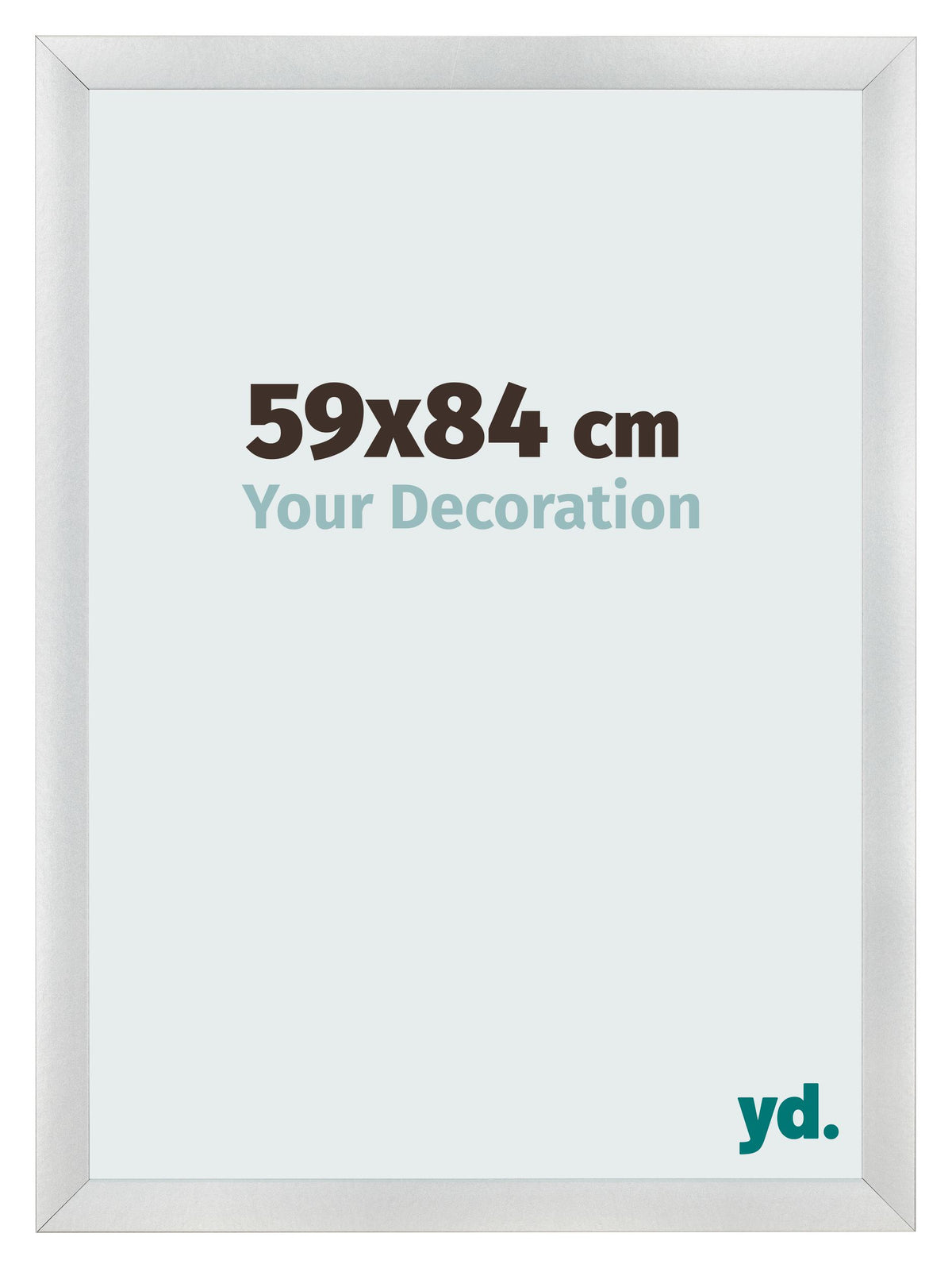 Photo Frame 59x84cm Silver Black Swept MDF Pisa Front Size | Yourdecoration.com