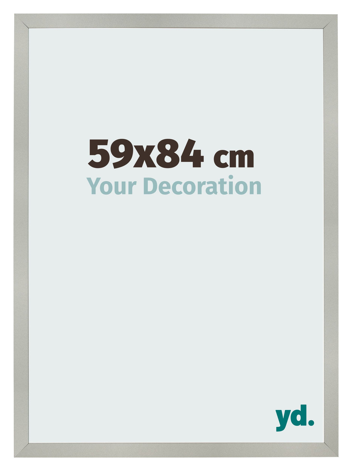 Photo Frame 59x84cm Silver Matte MDF Bologna Front Size | Yourdecoration.com