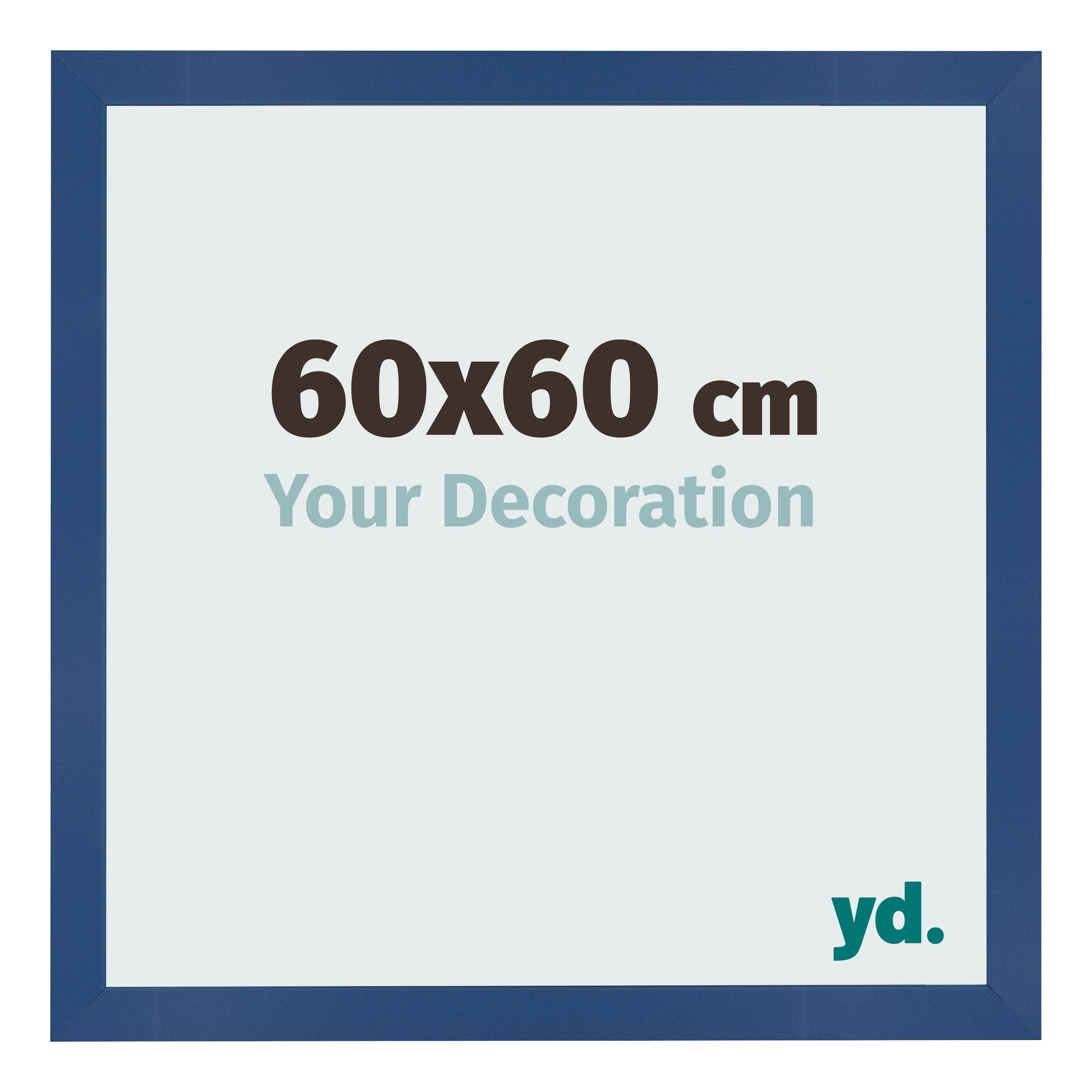 Photo Frame 60x60 cm Dark Blue MDF Bologna Front Size | Yourdecoration.com
