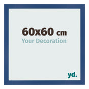 Photo Frame 60x60 cm Dark Blue MDF Bologna Front Size | Yourdecoration.com