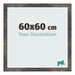 Photo Frame 60x60 cm Oxidized Metal MDF Bologna Front Size | Yourdecoration.com