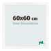 Photo Frame 60x60 cm White Matte MDF Bologna Front Size | Yourdecoration.com
