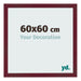 Photo Frame 60x60 cm Wine Red Swept MDF Bologna Front Size | Yourdecoration.com